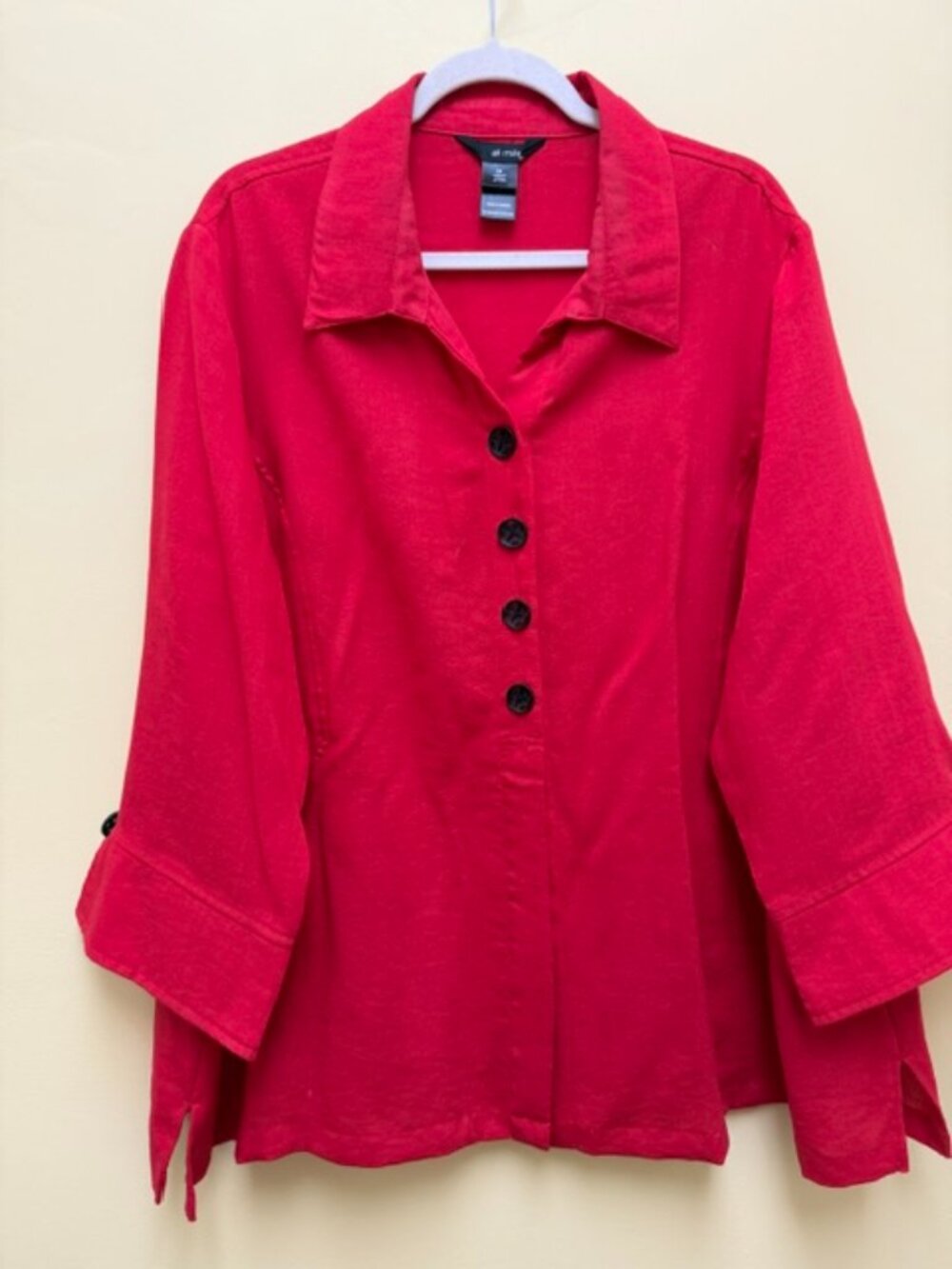 Ali Miles Artsy Lagenlook Red 2XL Women’s Tunic with side pockets